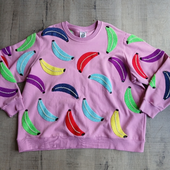 QUEEN OF SPARKLES Tops - Queen of Sparkles BANANAS Sweatshirt